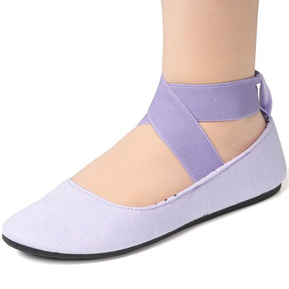 Alpine Swiss Peony Womens Ballet Flats Elastic Ankle Strap Shoes Slip On Loafers - Picture 2 of 9